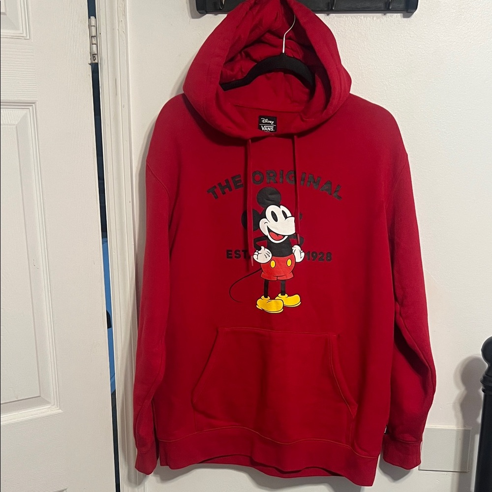 Disney Red Hoodie with Mickey Mouse Print